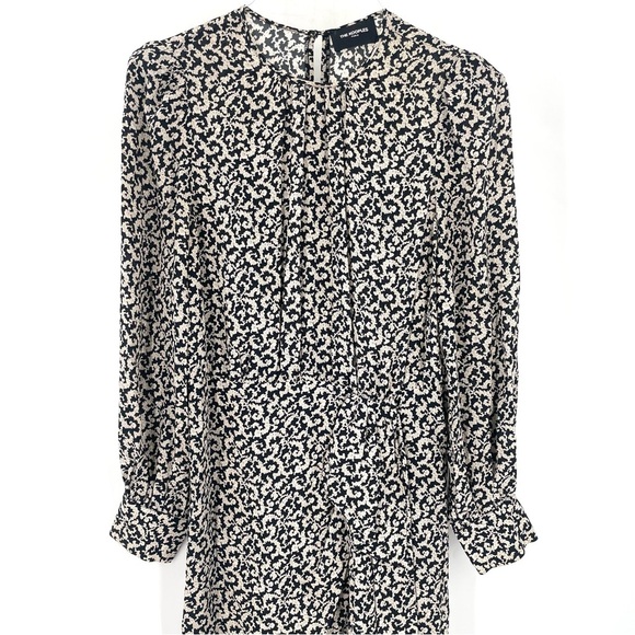 THE KOOPLES Silk Baroque Lace MCM Print Above Knee Long Sleeve Classic Dress - Picture 4 of 8